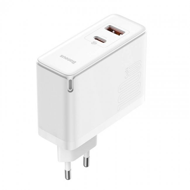 Зарядно устройство Baseus GaN5 Pro Wall charger USB-C + USB, 100W + 1m cable