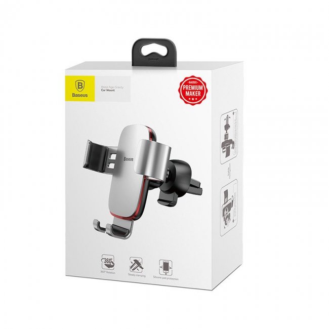 Стойка за кола Baseus Gravitational Car Holder - СИВ -- SILVER