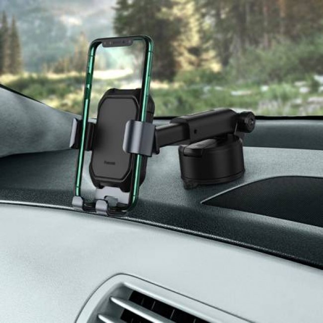 Стойка за кола Baseus Gravity car mount for phone with suction cup - ЧЕРЕН -- BLACK