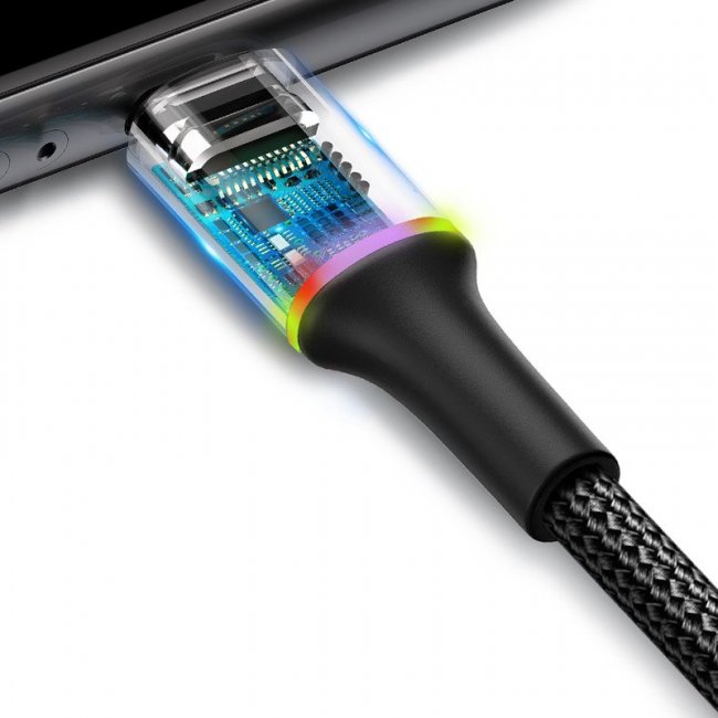 Кабел Baseus Halo data cable IP 2.4A 0.25m