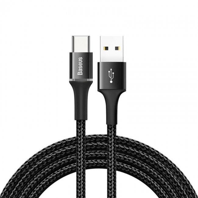 Кабел Baseus Halo data cable Type-C LED 2A 2m