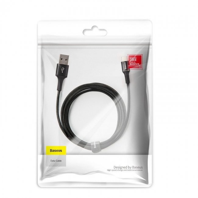 Кабел Baseus Halo data cable Type-C LED 2A 2m
