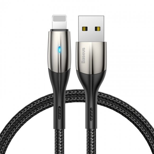 Кабел Baseus Horizontal Lightning Cable with LED Lamp 2m 1.5A