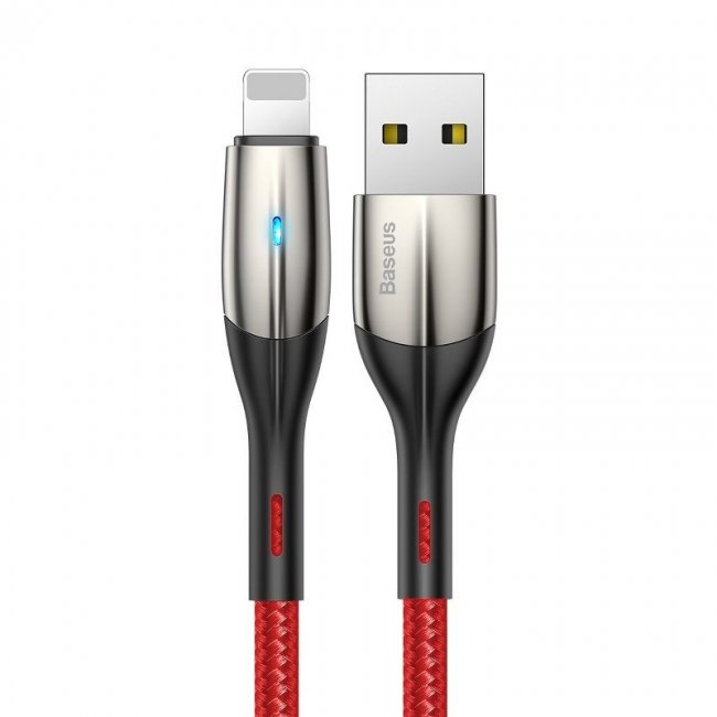 Кабел Baseus Horizontal Lightning Cable with LED Lamp 2M