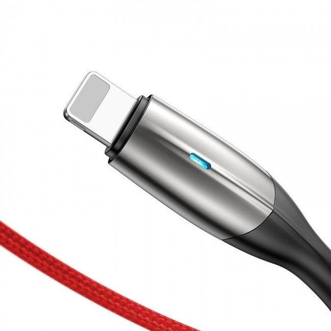 Кабел Baseus Horizontal Lightning Cable with LED Lamp 2M