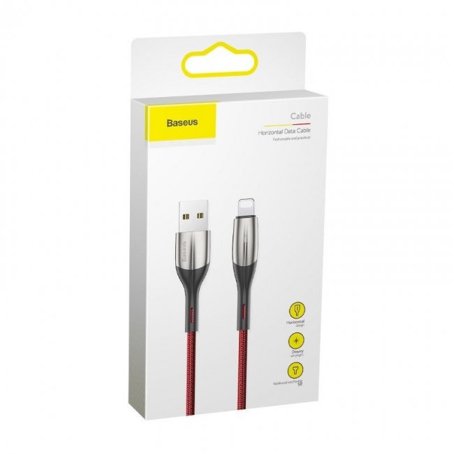 Кабел Baseus Horizontal Lightning Cable with LED Lamp 2M