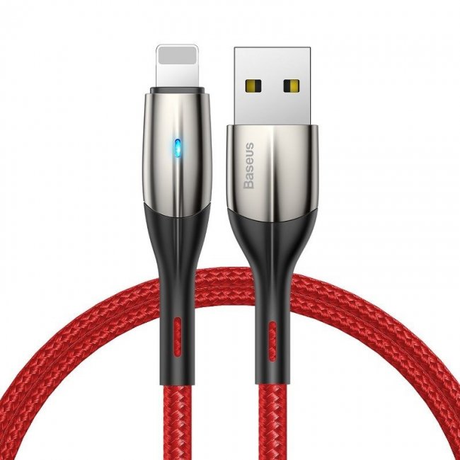 Кабел Baseus Horizontal Lightning Cable with LED Lamp 2M