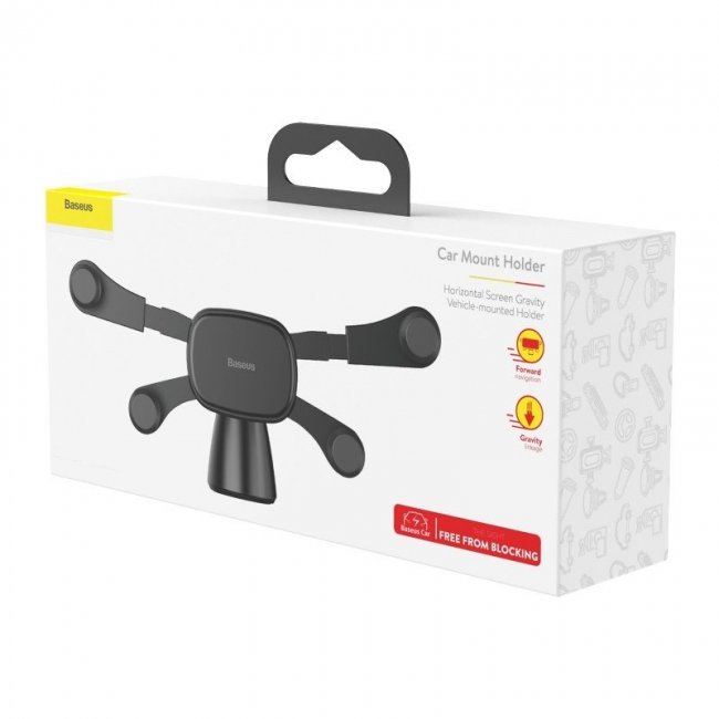 Стойка за кола Baseus Horizontal Screen Gravity Vehicle-mounted Holder - ЧЕРЕН -- BLACK