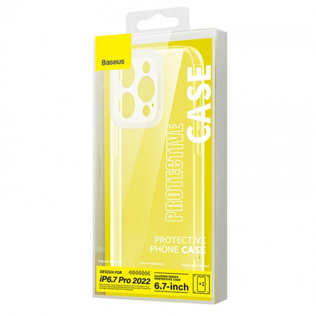 Калъф за мобилен телефон Baseus Illusion Case, lens frames, tempered glass set for iPhone 14 Pro Max