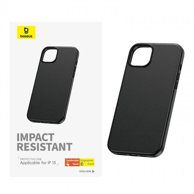 Калъф за мобилен телефон Baseus Iphone 15 Case Fauxther Series