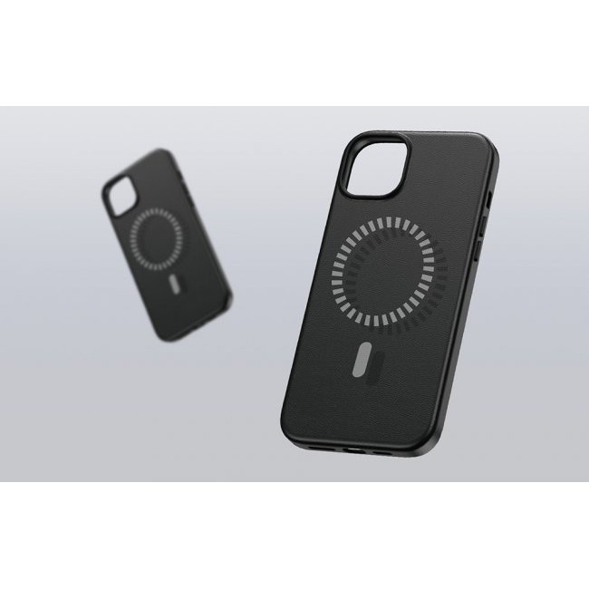Калъф за мобилен телефон Baseus iPhone 15 Plus Magnetic Case Fauxther Series