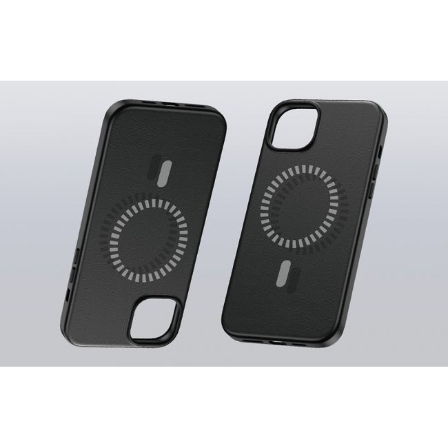 Калъф за мобилен телефон Baseus iPhone 15 Pro Magnetic Case Fauxther Series