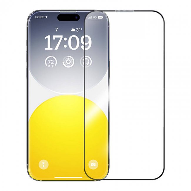 Стъклен Протектор за мобилен телефон Baseus iPhone 15 Pro Sapphire Tempered Glass 0.3mm