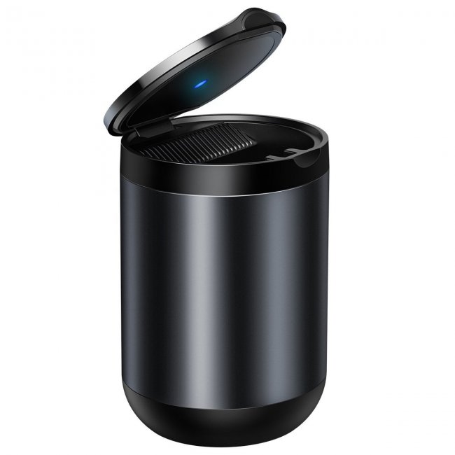 Пепелник за кола Baseus LED Car Ashtray - ЧЕРЕН -- BLACK