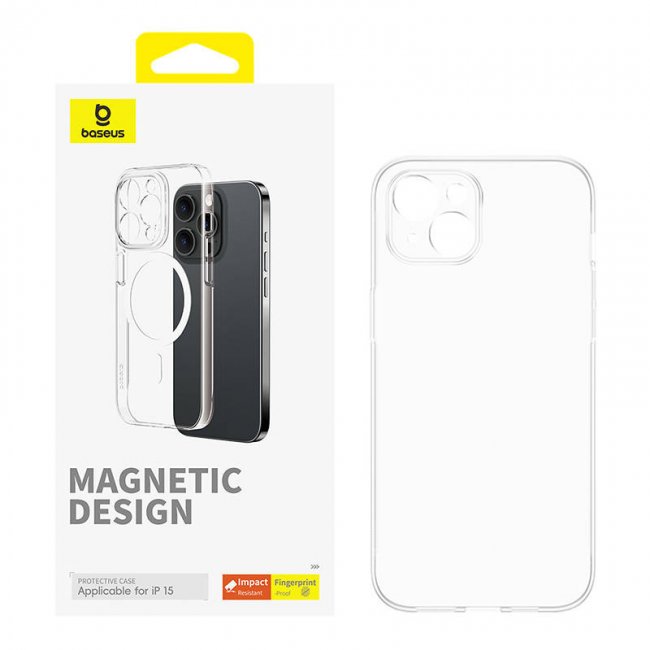 Калъф за мобилен телефон Baseus Magnetic Phone Case for iPhone 15 OS-Lucent Series