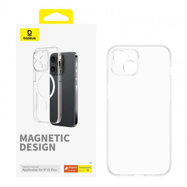 Калъф за мобилен телефон Baseus Magnetic Phone Case for iPhone 15 Plus OS-Lucent Series