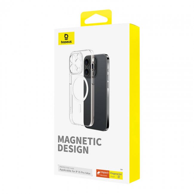 Калъф за мобилен телефон Baseus Magnetic Phone Case for iPhone 15 Pro Max OS-Lucent Series