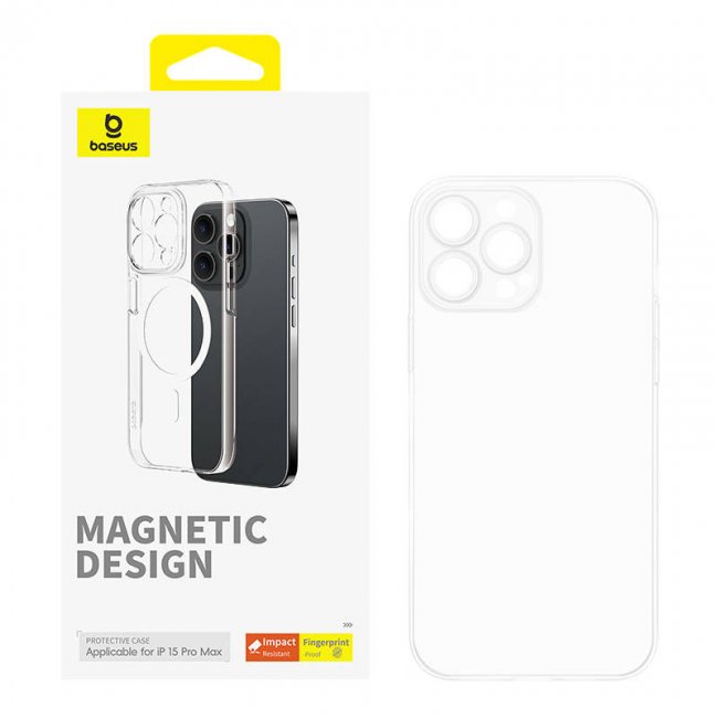 Калъф за мобилен телефон Baseus Magnetic Phone Case for iPhone 15 Pro Max OS-Lucent Series