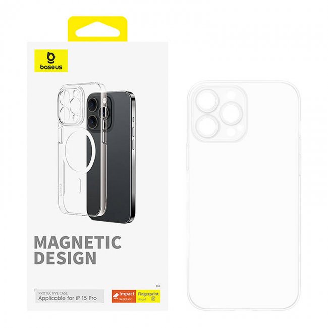 Калъф за мобилен телефон Baseus Magnetic Phone Case for iPhone 15 Pro OS-Lucent Series