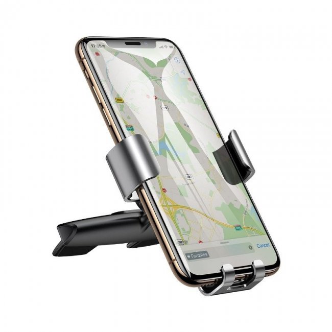 Стойка за кола Baseus Metal Age Gravity Car Mount for CD - СИВ -- SILVER
