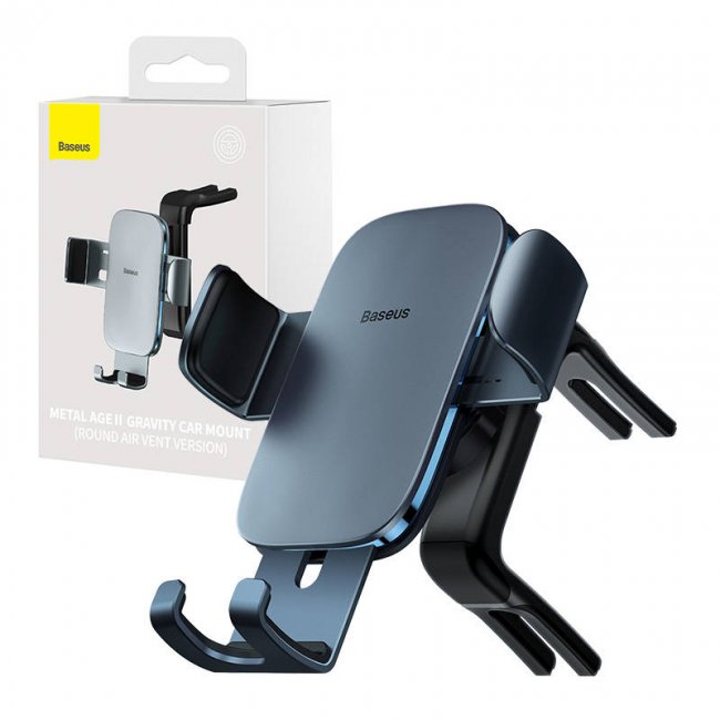 Аксесоар за кола Baseus Metal Age II gravitational car phone holder to round ventilation grid