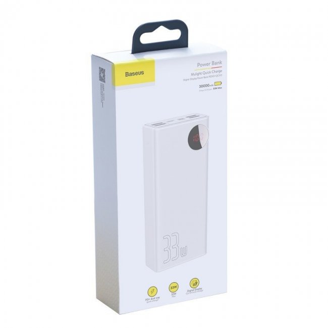 Външна Батерия POWER BANK Baseus Mulight Powerbank 30000mAh 2x USB, QC 3.0, PD 33W