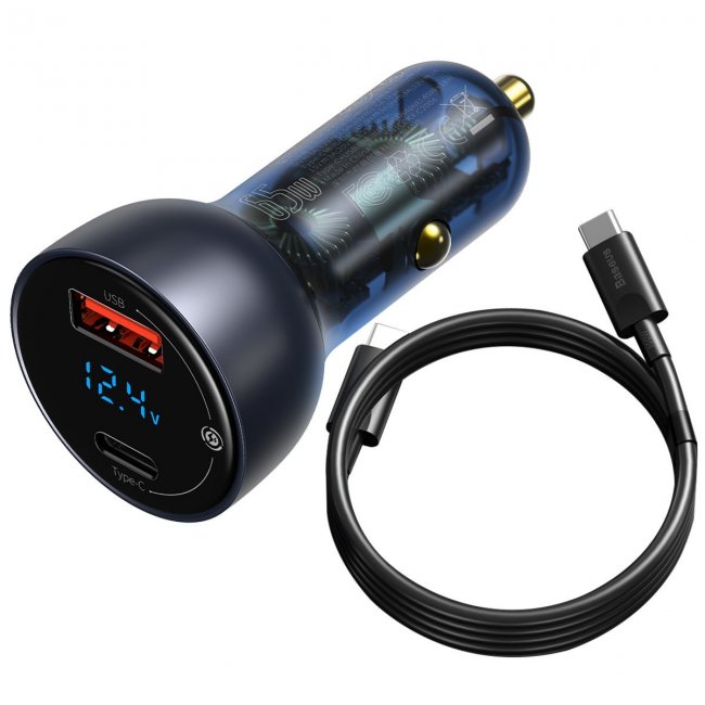 Зарядно устройство Baseus Particular Digital Display QC+PPS Car Charger 65W