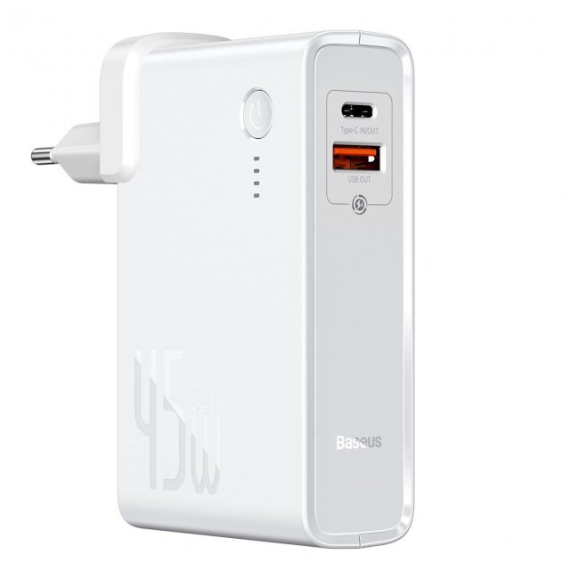 Външна Батерия POWER BANK Baseus Power Station (GaN) 2in1 Quick Charge Power bank & Charger C+U 10000mAh 45W