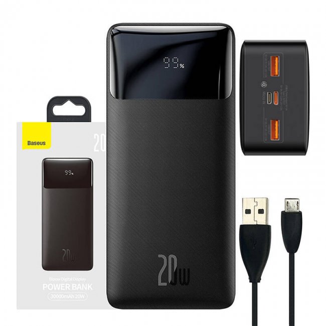 Външна Батерия POWER BANK Baseus Powerbank  Bipow 30000mAh, 20W