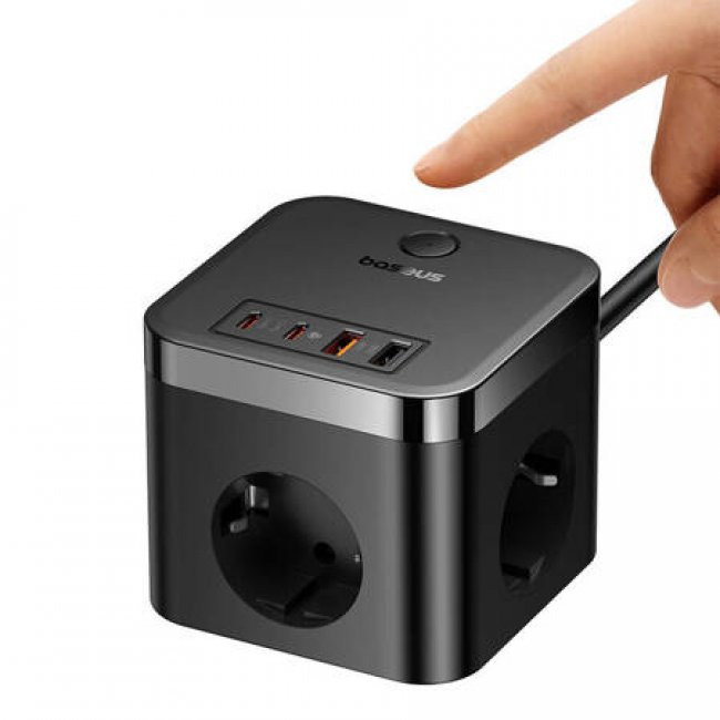 Зарядно устройство Baseus PowerCombo 3AC+2U+2C 30W, 1.5m