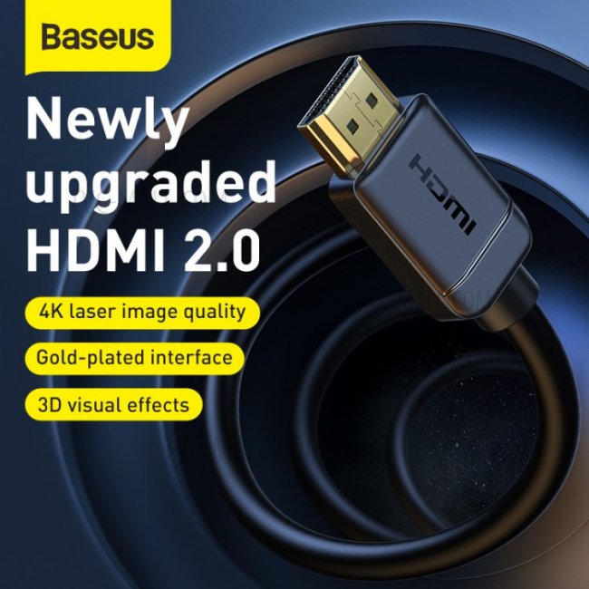 Кабел Baseus Quality life  2.0 4K HDMI to HDMI Adapter Cable 2m