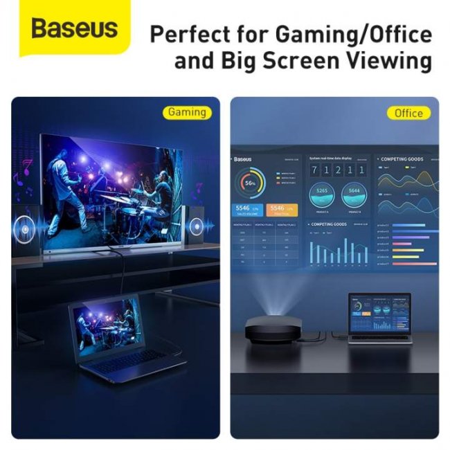 Кабел Baseus Quality life  2.0 4K HDMI to HDMI Adapter Cable 2m