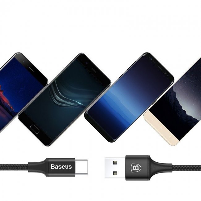 Кабел Baseus Rapid Cable USB-C LED 2A