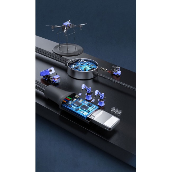 Кабел Baseus Star Ring 4in1 WiFi+Lit+Type C+Micro 1.2m