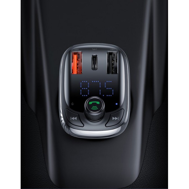 Зарядно устройство Baseus T typed S-13 wireless MP3 car charger