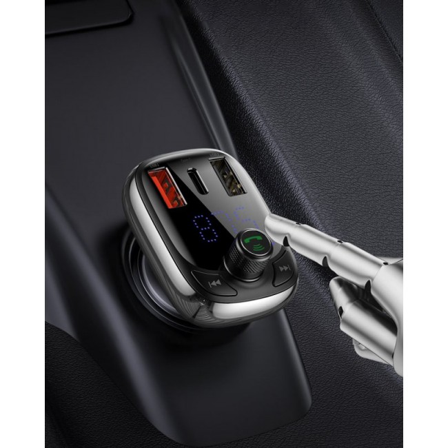Зарядно устройство Baseus T typed S-13 wireless MP3 car charger
