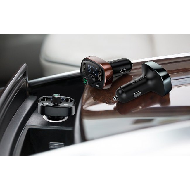 Зарядно устройство Baseus Transmitter FM T-typed S-09 Bluetooth