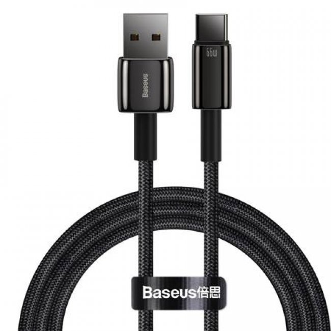 Кабел Baseus Tungsten Gold Cable USB to Type-C, 66W, 1m