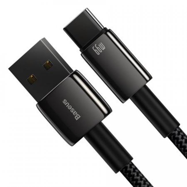 Кабел Baseus Tungsten Gold Cable USB to Type-C, 66W, 1m