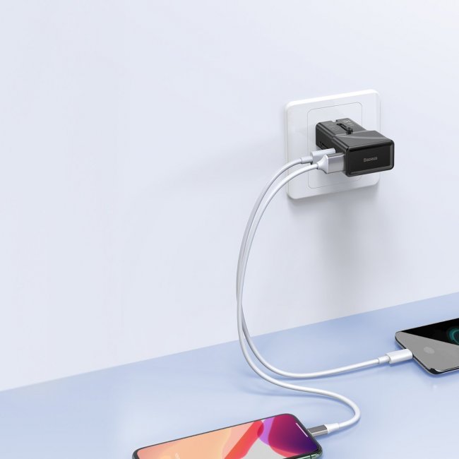 Зарядно устройство Baseus Universal charger 3.0 PD USB+USB-C 18W