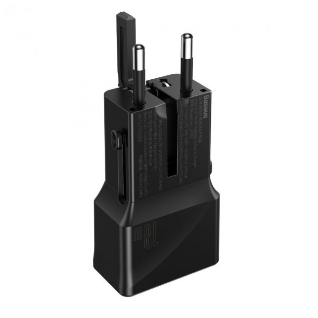 Зарядно устройство Baseus Universal charger 3.0 PD USB+USB-C 18W