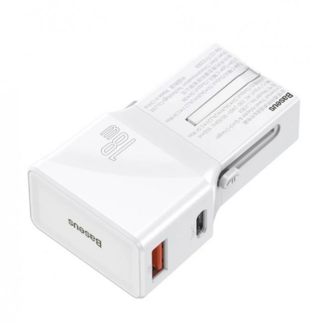 Зарядно устройство Baseus Universal charger 3.0 PD USB+USB-C 18W