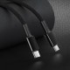 Кабел Baseus USB-C to USB-C Cable Baseus High Density Braided, 100W, 2m