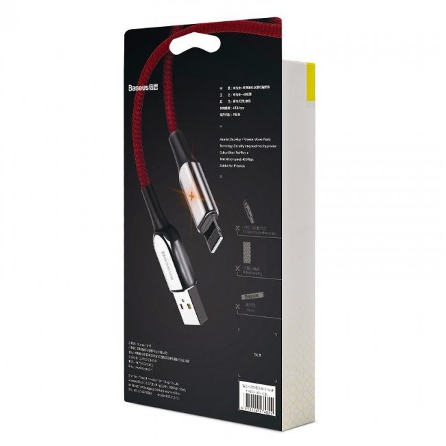 Кабел Baseus X-shaped IP Cable with LED X-type 1m 2.4A