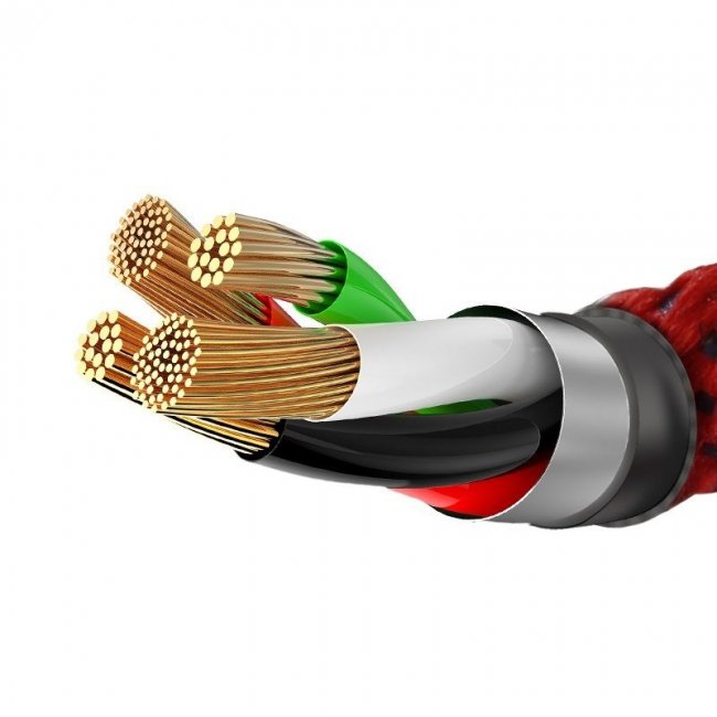 Кабел Baseus X-shaped IP Cable with LED X-type 1m 2.4A