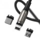 Кабел Baseus Zinc Magnetic Cable USB-C + micro USB + Lightning 2A Black