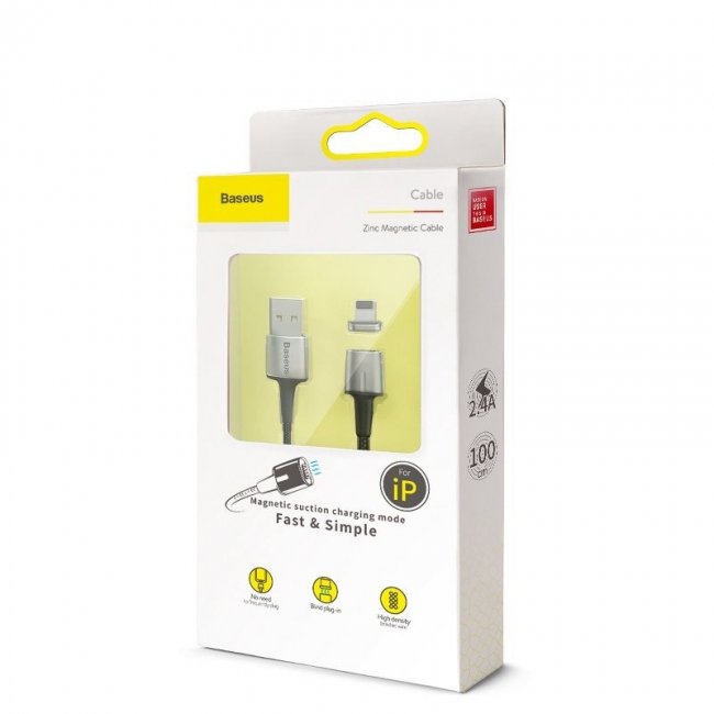 Кабел Baseus Zinc Magnetic USB Lightning Cable 2.4A 1m
