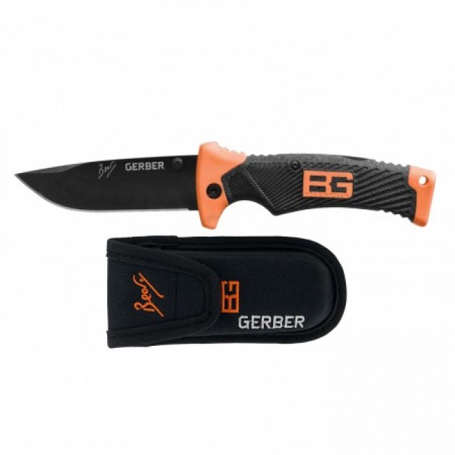 Джобен нож Bear Grylls СГЪВАЕМ НОЖ FOLDING SHEATH BLACK