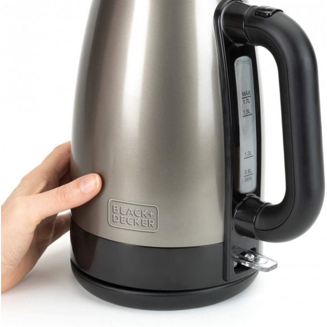 Електрическа кана BLACK + DECKER BXKE2201E Kettle, 2200, Stainless Steel