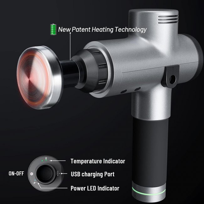 Масажор Bros Sport Heating head for massage gun - Нагревателен накрайник